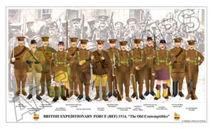 SAMPLE POSTER: BRITISH EXPEDITIONARY FORCE (BEF) 1914, ``The Old Contemptibles``